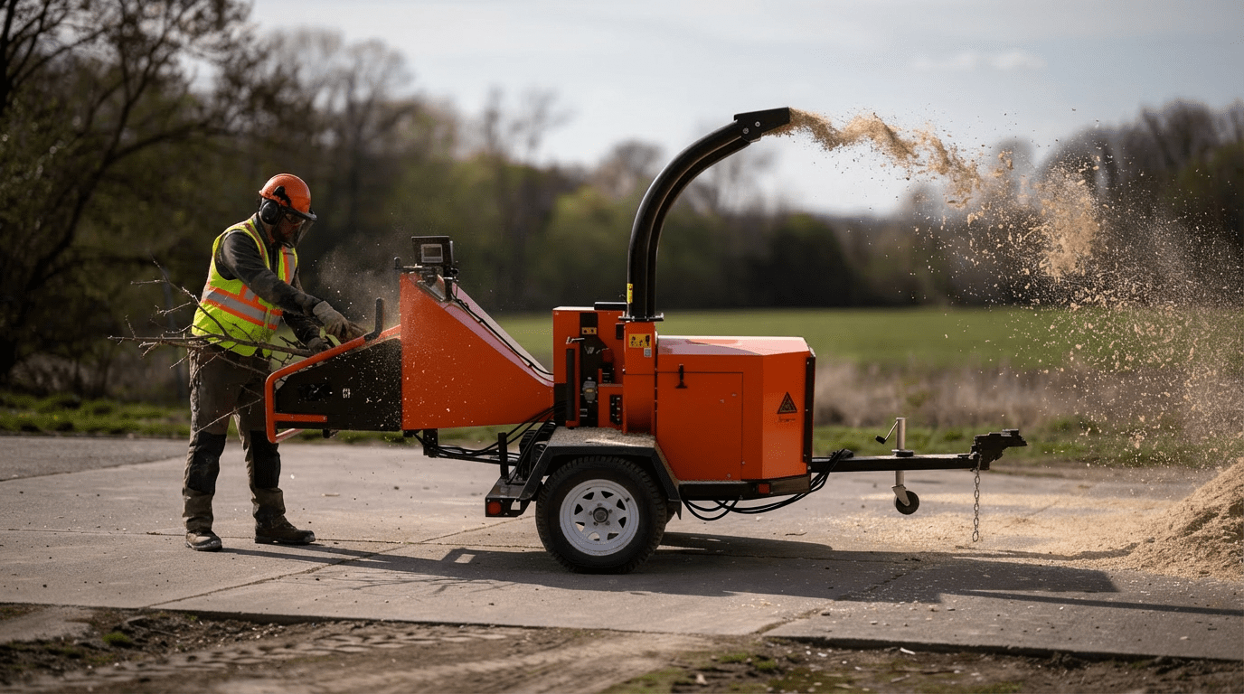 Chipeadora industrial trasnportable, incluye operarios